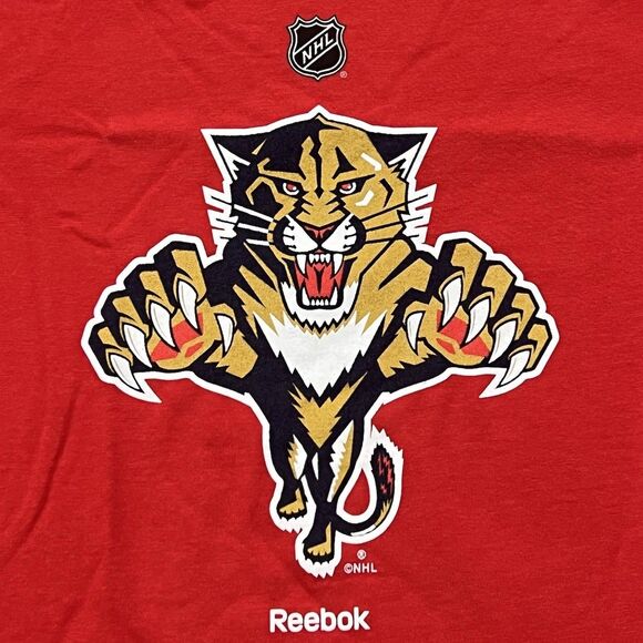 Reebok Florida Panthers NHL Youth XL T-Shirt Red Alternate Logo Short Sleeve NWT - Picture 4 of 9